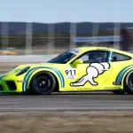 Jacques Villeneuve in gara alla Porsche Carrera Cup scandinava